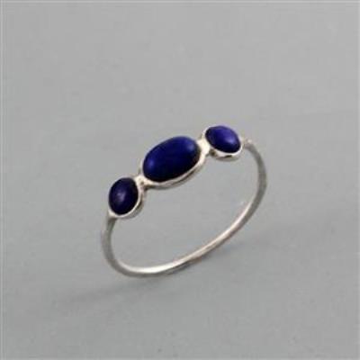 Minimalist Sterling Silver Lapis Lazuli Ring Gemstone Jewelery suppliers | Akrati Jewels Inc