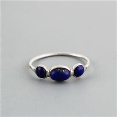 Minimalist Sterling Silver Lapis Lazuli Ring Gemstone Jewelery suppliers | Akrati Jewels Inc