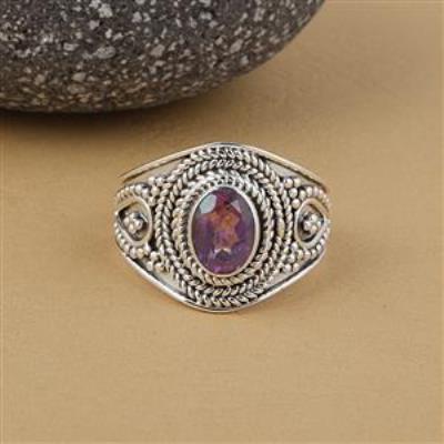 925 Sterling Silver Amethyst Ring Jewelry from India wholesale | Akrati Jewels Inc