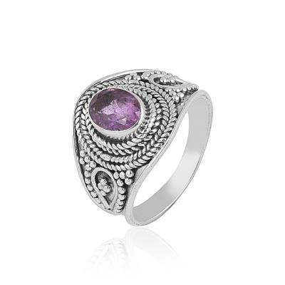 925 Sterling Silver Amethyst Ring Jewelry from India wholesale | Akrati Jewels Inc