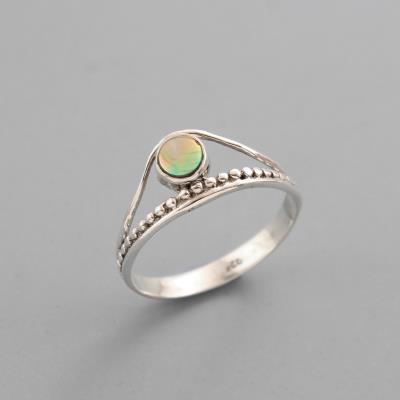 Abalone Shell Sterling Silver Handmade Ring | Akrati Jewels Inc