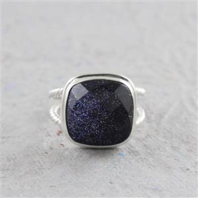 Gold Stone Sterling Silver Ring Online Silver Jewelery | Akrati Jewels Inc