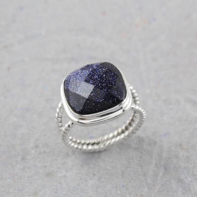 Gold Stone Sterling Silver Ring Online Silver Jewelery | Akrati Jewels Inc