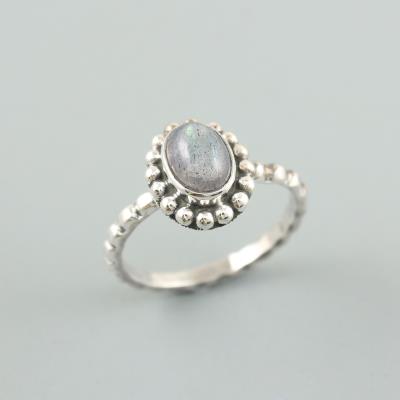Labradorite Gemstone Rawa Work Handmade Ring | Akrati Jewels Inc
