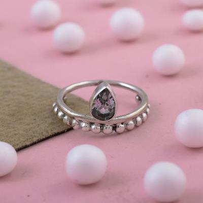 Minimalist Sterling Silver Crystal Quartz Ring Wholesale Gemstone Jewelery | Akrati Jewels Inc