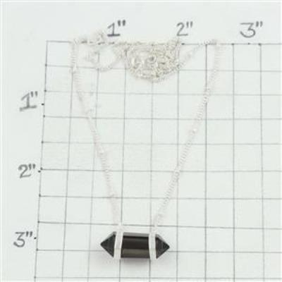 Pencil Quartz Smoky Gemstone Sterling Silver Necklace | Akrati Jewels Inc