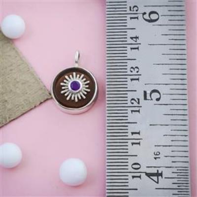 Designer Amethyst Stone Set in Smoky Quartz Silver Pendant Jewelery | Akrati Jewels Inc