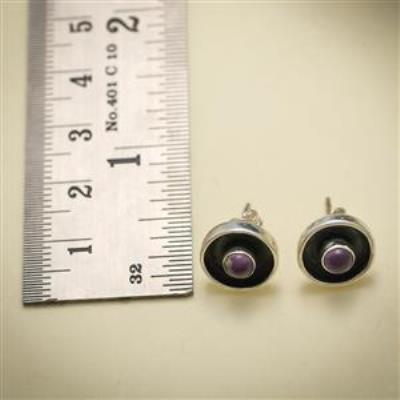 Amethyst Gemstone Sterling Silver Stud Earring Wholesale Jewelery | Akrati Jewels Inc