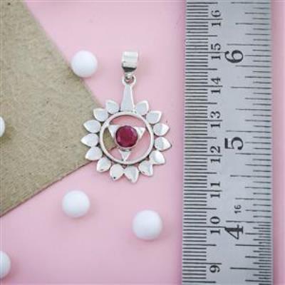 Sterling Silver Ruby Gemstone Pendant Necklace Wholesale Jewelry Manfacturer | Akrati Jewels Inc