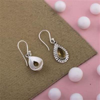 Citrine Faceted Silver Earring Wholesale Jewelry Manufacturer | Akrati Jewels Inc
