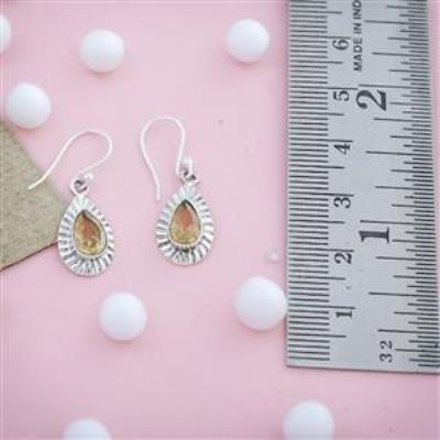 Citrine Faceted Silver Earring Wholesale Jewelry Manufacturer | Akrati Jewels Inc