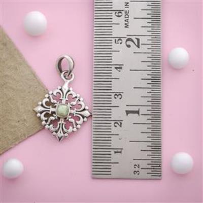 South West Sterling Silver Chrysoprase Pendant | Akrati Jewels Inc
