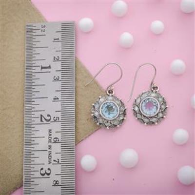 Blue Topaz Gemstone Silver Earring Wholesale Supplier Jewelery | Akrati Jewels Inc