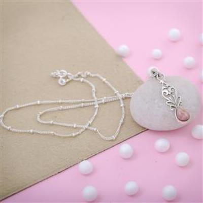 Rhodochrosite Gemstone Silver Pendant Online Gemstone Jewelery | Akrati Jewels Inc