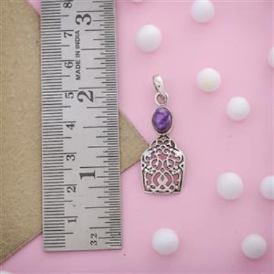 Charoite Gemstone 925 Sterling Silver Jewelry Pendant | Akrati Jewels Inc