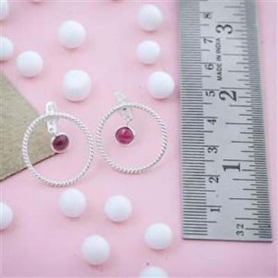 Red Garnet Sterling Silver Earring Wholesale Silver Manufacturer | Akrati Jewels Inc