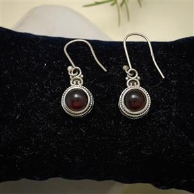 Red Garnet 925 Sterling Silver Earring Wholesale Supplier Jewelry | Akrati Jewels Inc