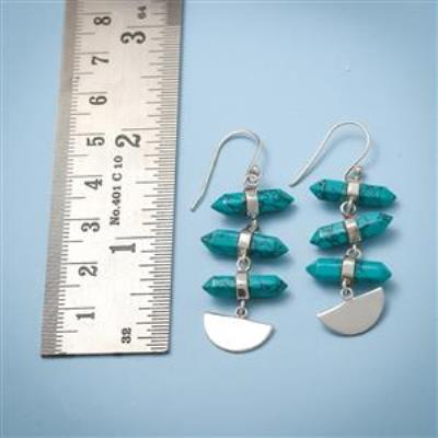 Unique Handmade Jewelry Turquoise Pencil Quartz Earring | Akrati Jewels Inc