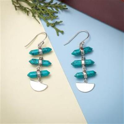 Unique Handmade Jewelry Turquoise Pencil Quartz Earring | Akrati Jewels Inc