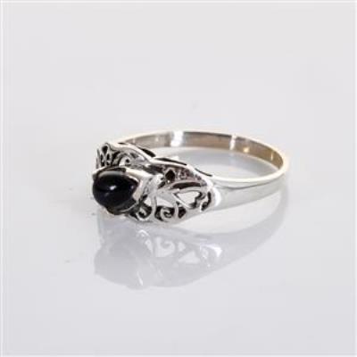 Artistic Black Onyx Sterling Silver Ring | Akrati Jewels Inc
