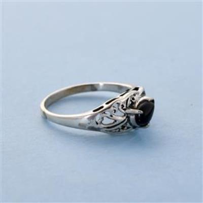Artistic Black Onyx Sterling Silver Ring | Akrati Jewels Inc