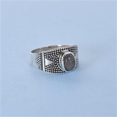 Antique Look Sterling Silver Labradorite Ring | Akrati Jewels Inc