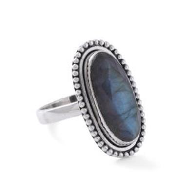 Handmade 925 Sterling Silver Labradorite Ring | Akrati Jewels Inc