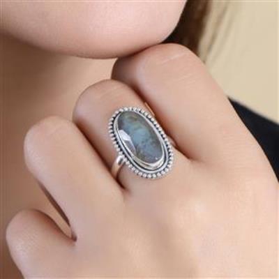 Handmade 925 Sterling Silver Labradorite Ring | Akrati Jewels Inc