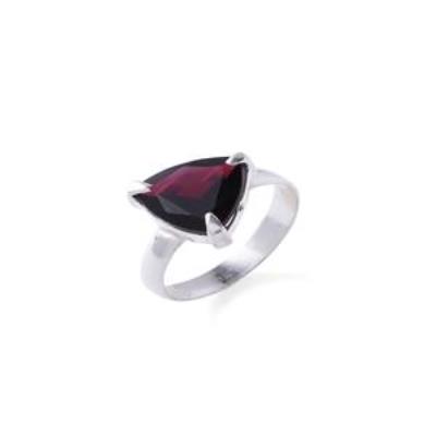 Handmade 925 Sterling Silver Red Garnet Gemstone Ring | Akrati Jewels Inc