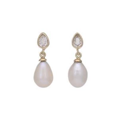 Pearl Drop & Crystal Earrings Wholesale Jewelry | Akrati Jewels Inc