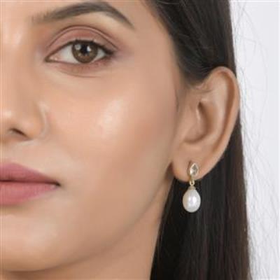 Pearl Drop & Crystal Earrings Wholesale Jewelry | Akrati Jewels Inc