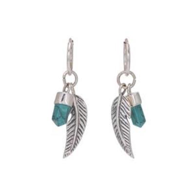 Turquoise Pencil Earring Sterling Silver Jewelry | Akrati Jewels Inc