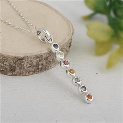 Multi Gemstone 925 Sterling Silver Chakra Pendant Necklace Jewelry | Akrati Jewels Inc