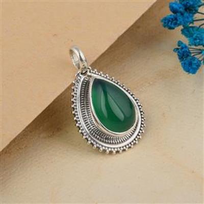 Emerald Gemstone Sterling Silver Handmade Pendant Wholesale | Akrati Jewels Inc