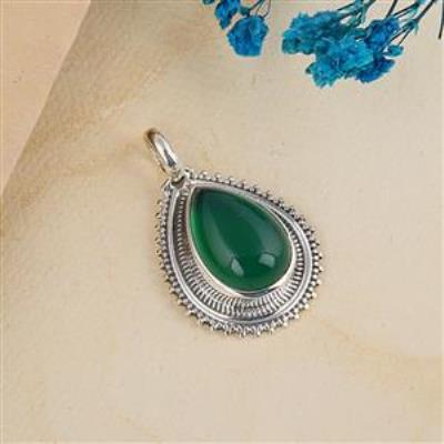 Emerald Gemstone Sterling Silver Handmade Pendant Wholesale | Akrati Jewels Inc