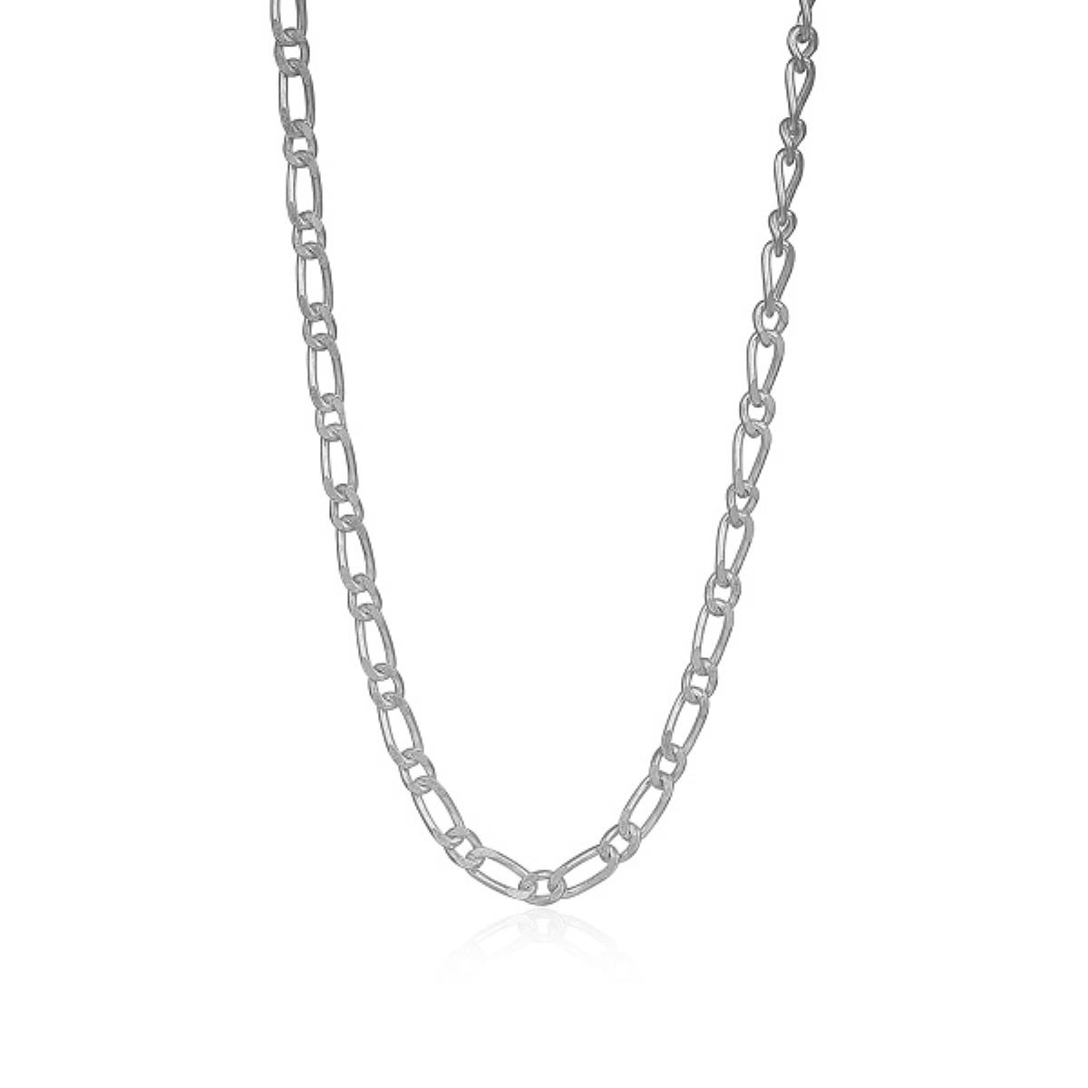 Pure 925 Sterling Silver Figaro Chain Fine Jewelry Manufacturer 3.1 MM | Akrati Jewels Inc