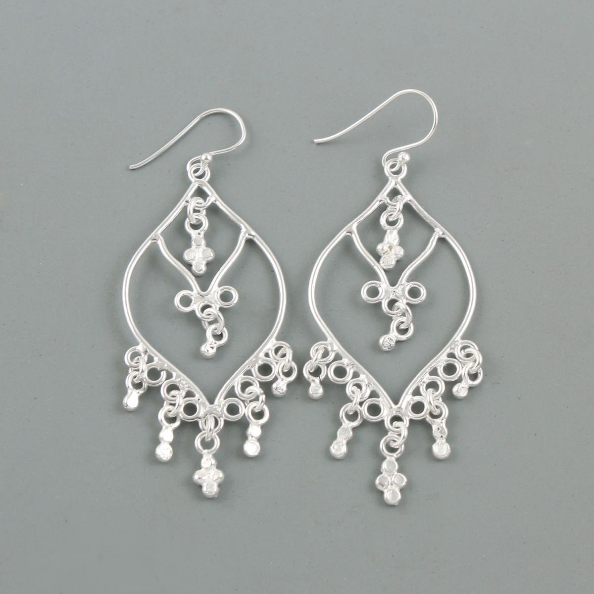 Pebble look Sterling Silver Fine Earring Wholesale Jewelery | Akrati Jewels Inc