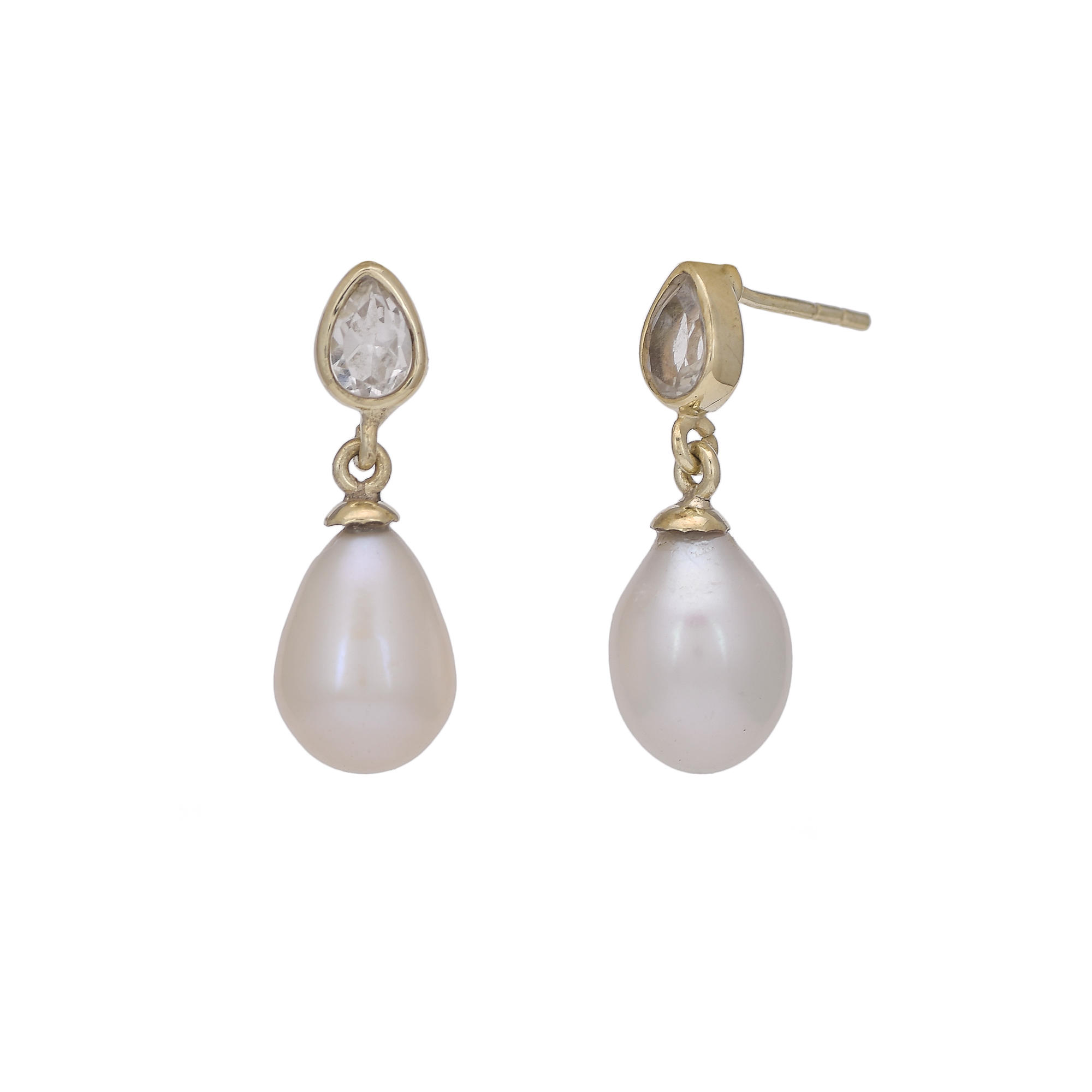 Pearl Drop & Crystal Earrings Wholesale Jewelry | Akrati Jewels Inc